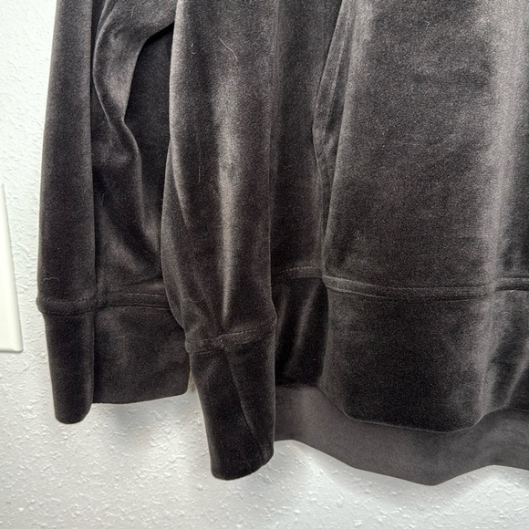 Ideology Women's Black Oversized Velour Hooded Pullover Size Large - Picture 5 of 8